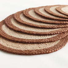 Load image into Gallery viewer, JUTE COIL OVAL PLACEMATS, SET OF 8
