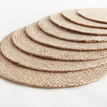 Load image into Gallery viewer, JUTE COIL OVAL PLACEMATS, SET OF 8
