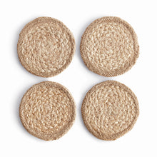 Load image into Gallery viewer, JUTE COASTERS, SET OF 4
