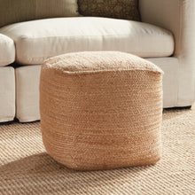 Load image into Gallery viewer, JUTE SQUARE POUF
