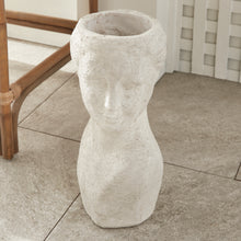 Load image into Gallery viewer, WEATHERED GARDEN FEMALE BUST PLANTER
