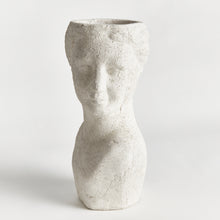 Load image into Gallery viewer, WEATHERED GARDEN FEMALE BUST PLANTER

