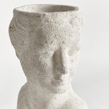 Load image into Gallery viewer, WEATHERED GARDEN FEMALE BUST PLANTER
