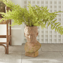 Load image into Gallery viewer, WEATHERED GARDEN MALE BUST PLANTER
