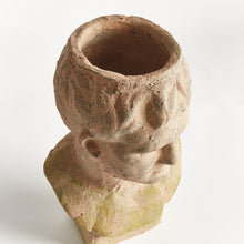 Load image into Gallery viewer, WEATHERED GARDEN MALE BUST PLANTER
