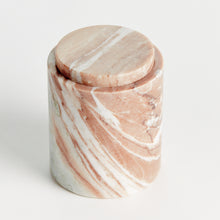 Load image into Gallery viewer, JAQUELINE MARBLE ROUND LIDDED BOX TALL
