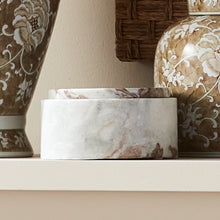 Load image into Gallery viewer, JAQUELINE MARBLE ROUND LIDDED BOX WIDE

