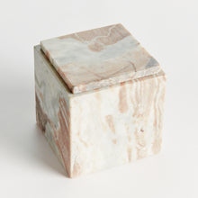 Load image into Gallery viewer, JAQUELINE MARBLE SQUARE LIDDED BOX TALL
