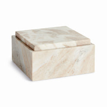 Load image into Gallery viewer, JAQUELINE MARBLE SQUARE LIDDED BOX WIDE

