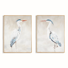 Load image into Gallery viewer, HERON PAIR HAND-EMBELLISHED GICLEES, SET OF 2
