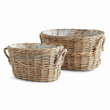 Load image into Gallery viewer, NORMANDY OVAL BASKET PLANTERS, SET OF 2
