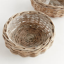 Load image into Gallery viewer, NORMANDY LOW BASKET PLANTERS, SET OF 2
