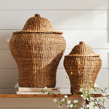 Load image into Gallery viewer, WATER HYACINTH GINGER JARS, SET OF 2
