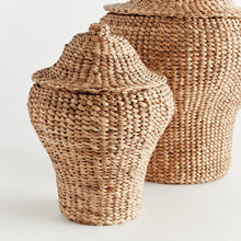 Load image into Gallery viewer, WATER HYACINTH GINGER JARS, SET OF 2
