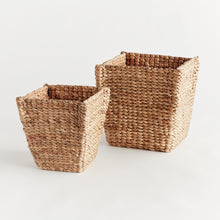 Load image into Gallery viewer, WATER HYACINTH TAPERED BASKETS, SET OF 2
