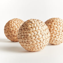 Load image into Gallery viewer, JACE WATER HYACINTH ORBS 4.5", SET OF 3
