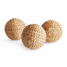 Load image into Gallery viewer, JACE WATER HYACINTH ORBS 6.5", SET OF 3
