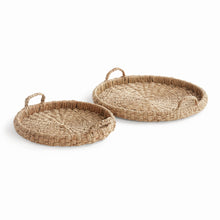 Load image into Gallery viewer, SAWYER ROUND TRAYS WITH HANDLES, SET OF 2
