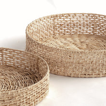 Load image into Gallery viewer, JULIET ABACA ROUND TRAYS, SET OF 2
