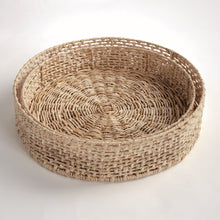 Load image into Gallery viewer, JULIET ABACA ROUND TRAYS, SET OF 2
