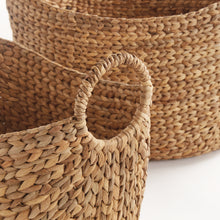 Load image into Gallery viewer, JOSETTE WATER HYACINTH BASKETS WITH HANDLES, SET OF 2
