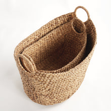 Load image into Gallery viewer, JOSETTE WATER HYACINTH BASKETS WITH HANDLES, SET OF 2
