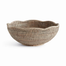 Load image into Gallery viewer, BURMA RATTAN SCALLOPED EDGE BOWL
