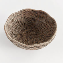Load image into Gallery viewer, BURMA RATTAN SCALLOPED EDGE BOWL
