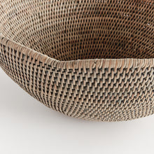 Load image into Gallery viewer, BURMA RATTAN SCALLOPED EDGE BOWL LARGE
