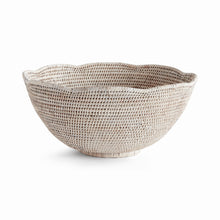 Load image into Gallery viewer, BURMA RATTAN SCALLOPED EDGE BOWL LARGE
