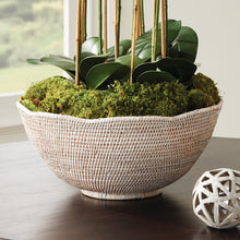 Load image into Gallery viewer, BURMA RATTAN SCALLOPED EDGE BOWL LARGE
