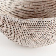 Load image into Gallery viewer, BURMA RATTAN SCALLOPED EDGE BOWL LARGE
