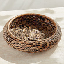 Load image into Gallery viewer, BURMA RATTAN SHALLOW DISPLAY BOWLS, SET OF 2
