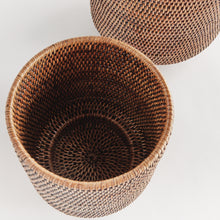 Load image into Gallery viewer, BURMA RATTAN CACHEPOTS LARGE, SET OF 2
