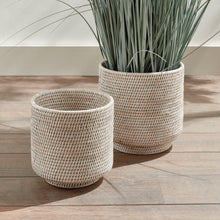 Load image into Gallery viewer, BURMA RATTAN CACHEPOTS LARGE, SET OF 2
