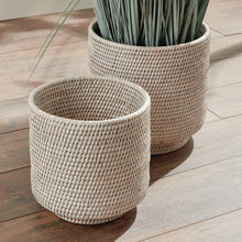 Load image into Gallery viewer, BURMA RATTAN CACHEPOTS LARGE, SET OF 2
