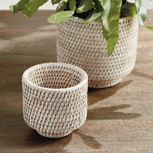 Load image into Gallery viewer, BURMA RATTAN CACHEPOTS SMALL, SET OF 2
