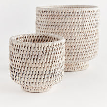 Load image into Gallery viewer, BURMA RATTAN CACHEPOTS SMALL, SET OF 2
