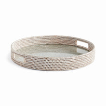 Load image into Gallery viewer, BURMA RATTAN ROUND SERVING TRAY LARGE
