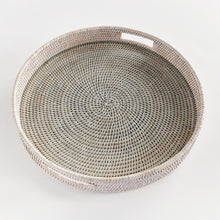Load image into Gallery viewer, BURMA RATTAN ROUND SERVING TRAY LARGE
