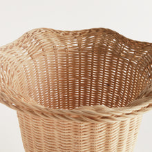 Load image into Gallery viewer, MYRA RATTAN SCALLOPED EDGE FOOTED URN
