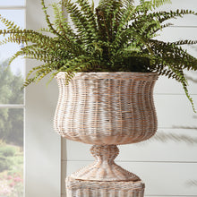 Load image into Gallery viewer, CHESAPEAKE RATTAN FOOTED URN WIDE
