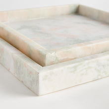 Load image into Gallery viewer, JOHANNA SQUARE MARBLE TRAYS LARGE, SET OF 2
