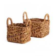 Load image into Gallery viewer, EVE BANANA LEAF BASKETS WITH HANDLES SMALL, SET OF 2
