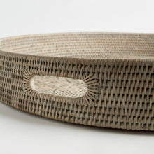 Load image into Gallery viewer, BURMA RATTAN ROUND OTTOMAN TRAYS LG ST/2

