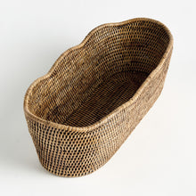 Load image into Gallery viewer, BURMA RATTAN OVAL CACHEPOT

