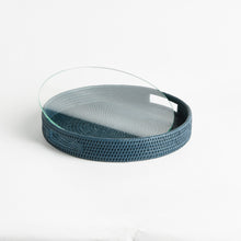 Load image into Gallery viewer, BURMA RATTAN ROUND SERVING TRAY
