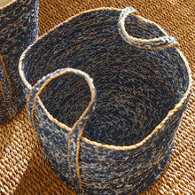 Load image into Gallery viewer, DENIM ROUND BASKETS, SET OF 3
