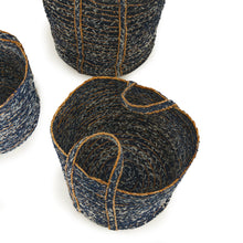 Load image into Gallery viewer, DENIM ROUND BASKETS, SET OF 3
