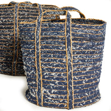 Load image into Gallery viewer, DENIM ROUND BASKETS, SET OF 3
